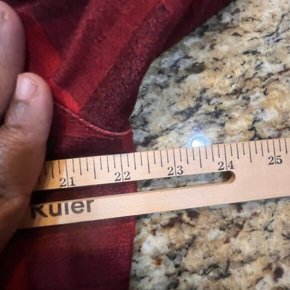 Volcom Shacket Mens Medium Red Buffalo Plaid Flannel Shirt Jacket Lined Workwear - Picture 10 of 10